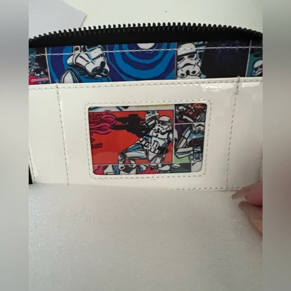 NWT Star Wars Stormtrooper Loungefly Backpack and Wallet Set - Black and White - Picture 14 of 16